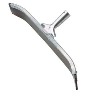 24 in Curved Industrial Duty Steel Floor Squeegee Garage Driveway Water Cleaning - Picture 1 of 12