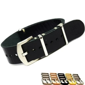 Leather watch Strap, Military band,fits Rolex,Handmade,18/20/22/24 mm Gift Man - Picture 1 of 9