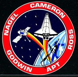 Shuttle Astronaut Jerome "Jay" Apt Signed Mission Patch - Picture 1 of 1