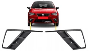 PAIR / SET LEFT+RIGHT FRONT BUMPER LOWER FOG GRILLES FOR SEAT IBIZA 2017-2020 - Picture 1 of 13