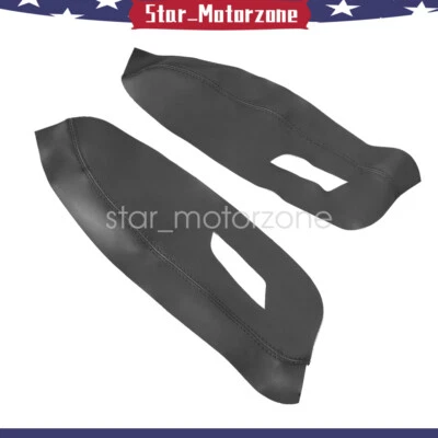 Microfiber Leather Armrest Door Panel Cover Black Fits For 13-19 Nissan Sentra Foto 1 de 4