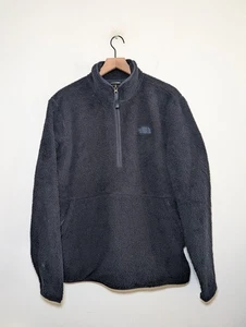 The North Face Mens Large 1/2 Zip Pullover Fleece Jacket Blue High Neck Logo - Picture 1 of 8