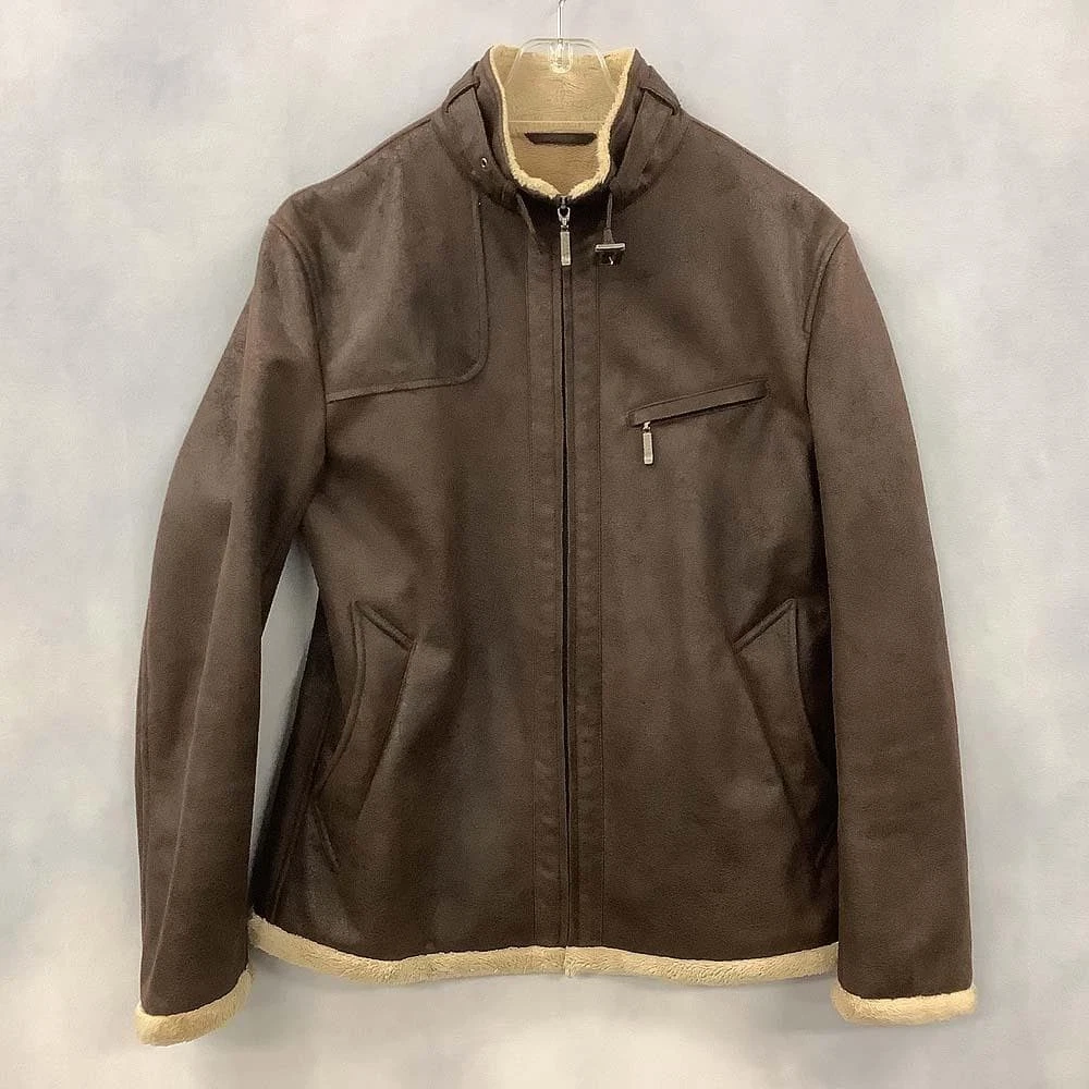 Burberry Leather Outer Shell Black Coats, Jackets & Vests for Men