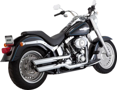 Silenciadores deslizables cromados Vance & Hines Twin Slash 2007-2009 Harley Softail Foto 1 de 3
