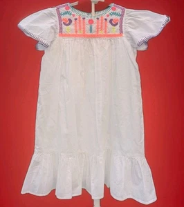 NWT! Crewcuts Re-Imagined Girls Dress Size7 Embroidered Cotton Lined India jun25 - Picture 1 of 23
