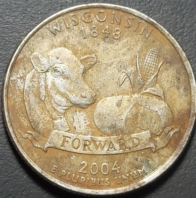 2004 D  Wisconsin State Quarter - Mint Error - Image 1 of 4