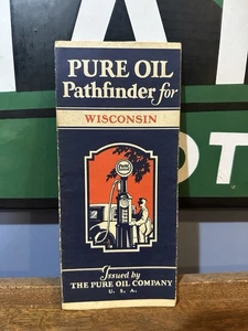 1937 Pure Oil Road Map: Wisconsin USED - Picture 1 of 2