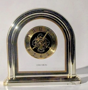 Verichron Harris & Mallow Exposed Gears Desk Clock Model No.700764 - Picture 1 of 8
