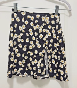 Reformation - Sunflower Black Mini Skirt - Size 0 Made inUSA - Picture 1 of 7