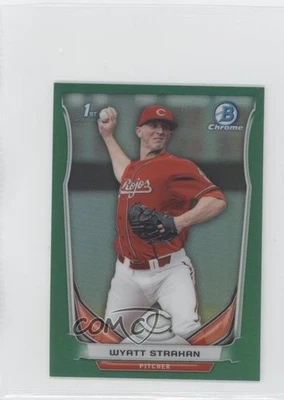 2014 Bowman Chrome Minis Green Refractor /15 Wyatt Strahan #206 - Image 1 of 2