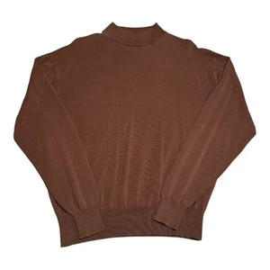 Suéter de Colección Norm Thompson Seda Algodón Marrón Cuello Imitado Para Hombre’s Grande - Imagen 1 de 6