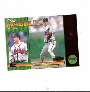 1999 pacific Omega Gold Stripe Greg Maddux Card #26 numbered 60/99 nr mt- mint - Picture 1 of 2