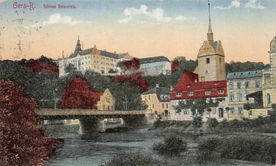 Château d'Osterstein à Gera Thuringe carte postale 1927 - Photo 1/2
