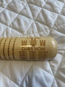 2016 Chicago Cubs World Champions Screw The Curse gravierter Baseballschläger 108/2016 - Bild 1 von 8