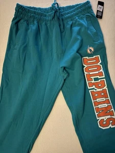 NFL Team Apparel Miami Dolphins Hose Herren XL Aqua Warm Up Jogginghose Orange NEU - Bild 1 von 18