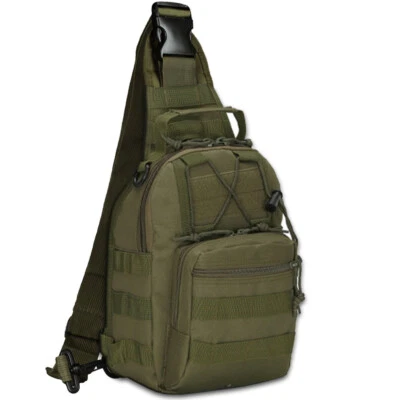 Mochila táctica para hombre Bolso de hombro Molle Viaje Pecho Paquete Aire libre Senderismo Foto 1 de 4