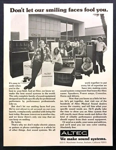 1973 Altec Sound Systems Anaheim, CA Employees Smiling photo vintage print ad - Picture 1 of 1
