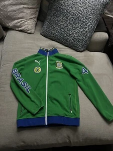 Brazil Puma Soccer Jacket Boys L Heritage Edition Yachting Zip Up Football - Picture 1 of 4