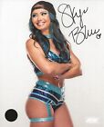 AEW SKYE BLUE signierte Wrestlingfarbe 8x10 All Elite Kiste exklusives COA