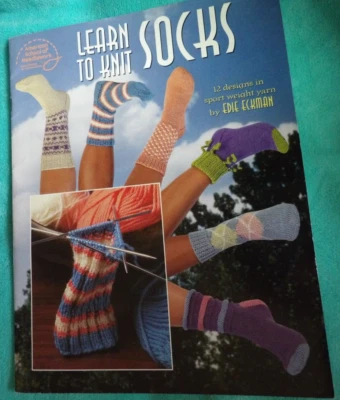 Learn to Knit Sock American School of Needlework KNITTING PATTERNS INSTRUCTIONS - Image 1 of 4