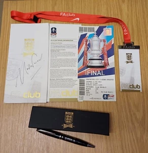 2013 FA Cup Final Ticket, Pen, Lanyard and Sleeve - SIGNED BY NEIL WARNOCK - Picture 1 of 4