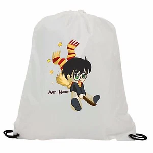 PERSONALISED HARRY POTTER & QUIDDITCH SUBLIMATION GYM SWIMMING PE DRAWSTRING BAG - Picture 1 of 1