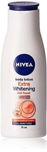 NIVEA Extra Whitening Body Lotion Cell Repair For All Skin Types SPF 15 -  75 ML