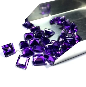 Natürlicher Amethyst in AAA-Qualität 5 mm 6 mm 7 mm Quadrat facettierter Edelstein für Schmuck - Bild 1 von 6