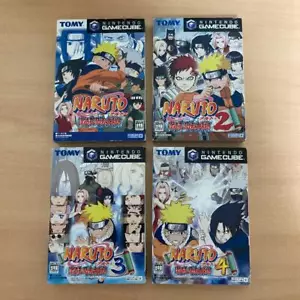 Lot 4 Naruto Gekitou Ninja Taisen 1 2 3 4 Set Nintendo Gamecube GC Japan Version - Picture 1 of 6