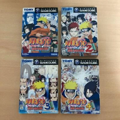 Lot 4 Naruto Gekitou Ninja Taisen 1 2 3 4 Set Nintendo Gamecube GC Japan Version - Image 1 of 4