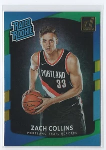 2017-18 Donruss Rated Rookies Holo Green and Yellow Laser #191 - Zach Collins - - Picture 1 of 1