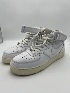 Nike Air Force 1 One Mid ‘07 All Triple White AF1 Uptown Size 12 - Picture 1 of 6