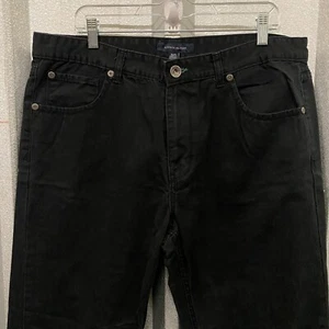 Tommy Hilfiger Denim Black Jeans Mens 36 x 29 Straight Regular Dark Wash Logo - Bild 1 von 9