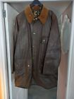 Vintage Barbour Mens Waxed Solway Zipper Jacjet With Hood And Belt Size L