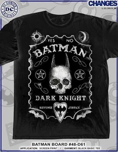 BATMAN OUIJA BOARD CRAZY DC COMICS HERO SUPERHERO HEROES BLACK T TEE SHIRT S-3XL - Picture 1 of 3