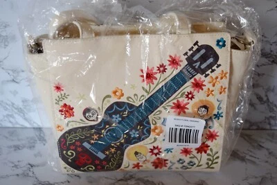 NEW Loungefly Disney Pixar Coco Embroidered Floral Guitar Crossbody Bag - Image 1 of 2