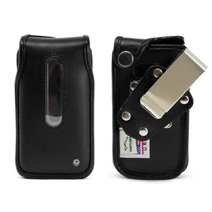 LG Wine 2 LTE Fitted Case Black Leather Fitted Case with Heavy Duty Rotating - Picture 1 of 12