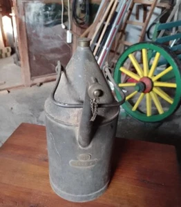 selten Antik große alte Blech - Benzinkanne 10 L ca. 46 cm hoch - Bild 1 von 3