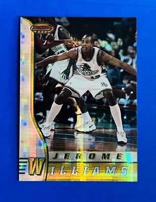 1996-97 Bowman’s Best Jerome Williams Pistons Atomic Refractor Rookie Card #R12 - Image 1 of 2
