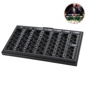 PORTAMONETE VASSOIO CONTA MONETE DA 0,1 A 2 EURO CENTESIMI CASSETTA PORTA MONETE - Imagen 1 de 2