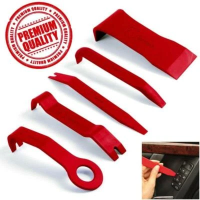 5pcs Red High-Strength Nylon Car Door Panel Dash Trim Removal Pry Open Tool Kit - Image 1 of 4