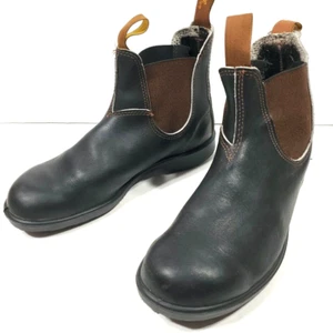 Mens Blundstone 505 Boots Black w Brown Sz US 10.5; AU/UK 9.5 EU 43.5 Australia - Picture 1 of 15