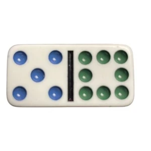 Double Twelve Dominoes Replacement Tile 5 8 Color Dot mq - Picture 1 of 3