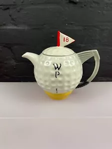Tony Wood Hole in One Golf Ball Teapot 18 Flag - Picture 1 of 4