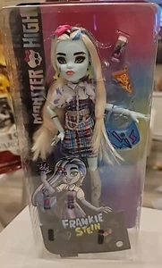 MATTEL MONSTER HIGH Doll Frankie Stein Pizza Purse Blue Blonde Girl 2022 Misp - Picture 1 of 16