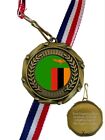 Sambia Nationalflagge 45 mm Combo-Medaille & Band graviert kostenlos