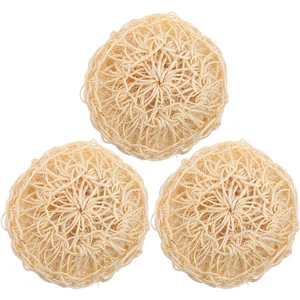 3 Pcs Sisal Shower Balls Body Scrubbers for Convenient Bath Cleaning - Picture 1 of 12