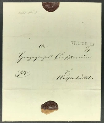 Vorphila Braunschweig - Informe Superintendente Ostharingen n. Wolfenbüttel 1851 - Imagen 1 de 3