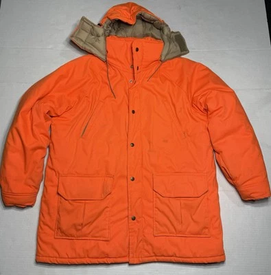 Gamehide Blaze Orange Insulated Hunting Winter Coat Jacket Mens L Hood Thick Zip - Image 1 of 4