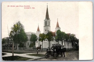 K31/ Garrett Indiana Postcard c1910 St Peter & Paul Church 415 - Imagen 1 de 4